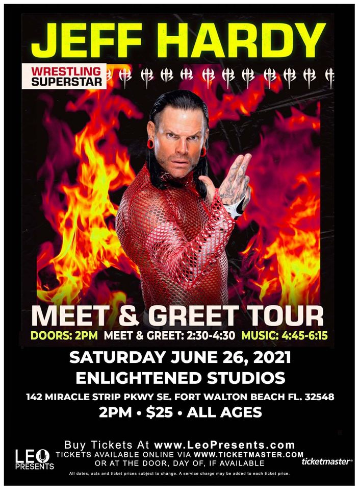 Meet and Greet w Jeff Hardy Enlightened Studios 330pm Destin